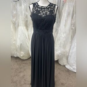 Elegant Black Lace Evening Dress